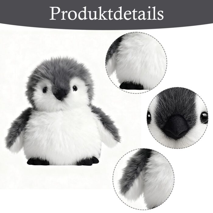 JcvPot Pinguin Kuscheltier, Weiches Stofftier Für Kinder Und Babys, Kuscheltier Pinguin PlüschtiePlüschtier – Bild 6